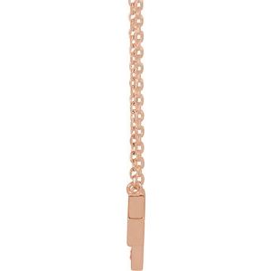 14K Rose .04 CTW Natural Diamond Honeycomb 18" Necklace - BN & CO JEWELRY