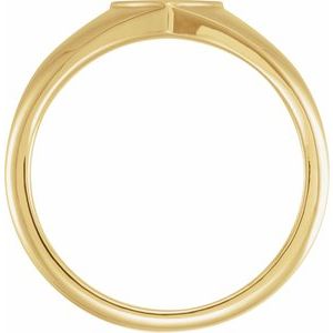 14K Yellow 6.4 mm Heart Signet Ring - BN & CO JEWELRY
