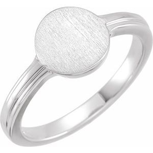 Sterling Silver 10x9 mm Oval Signet Ring - BN & CO JEWELRY