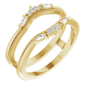 14K Yellow 1/10 CTW Natural Diamond Art Deco Ring Guard - BN & CO JEWELRY