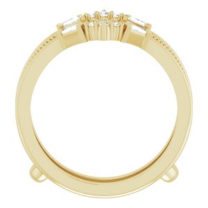 14K Yellow 1/10 CTW Natural Diamond Art Deco Ring Guard - BN & CO JEWELRY