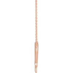 14K Rose 22x18.4 mm Heart with Cross 18 In Necklace - BN & CO JEWELRY