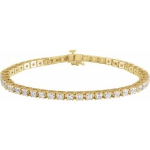 14K Yellow 4 CTW Natural Diamond Line 7 1/4" Bracelet - BN & CO JEWELRY