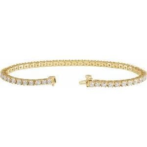 14K Yellow 4 CTW Lab-Grown Diamond Line 7 1/4" Bracelet - BN & CO JEWELRY