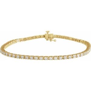 14K Yellow 3 CTW Lab-Grown Diamond Line 7 1/4" Bracelet - BN & CO JEWELRY