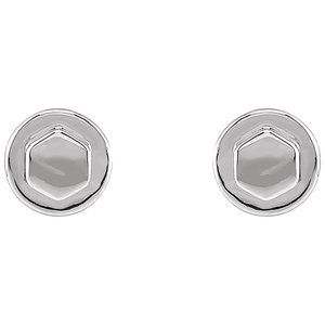 14K White Bolt Earrings - BN & CO JEWELRY