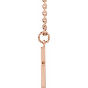 14K Rose Lightning Bolt 16-18" Necklace - BN & CO JEWELRY