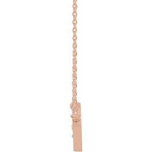 14K Rose .07 CTW Natural Diamond 16" Necklace - BN & CO JEWELRY