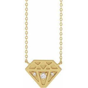 14K Yellow .07 CTW Natural Diamond 18" Necklace - BN & CO JEWELRY