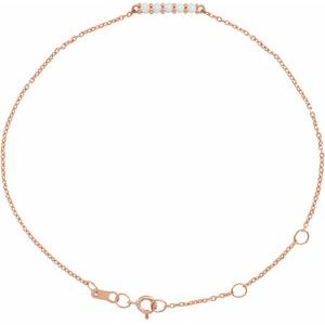 14K Rose Natural Ethiopian Opal Bar 6 1/2-7 1/2" Bracelet - BN & CO JEWELRY