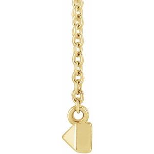 14K Yellow Geometric Bar 18" Necklace - BN & CO JEWELRY