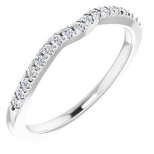 14K White 1/6 CTW Diamond Matching Band - BN & CO JEWELRY