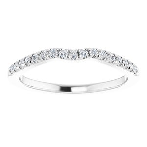 14K White 1/6 CTW Diamond Matching Band - BN & CO JEWELRY