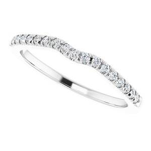 14K White 1/6 CTW Diamond Matching Band - BN & CO JEWELRY