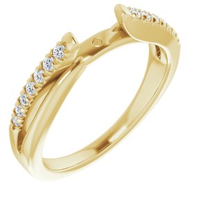 14K Yellow 1/6 CTW Natural Diamond French-Set Cathedral Peg Shank - BN & CO JEWELRY