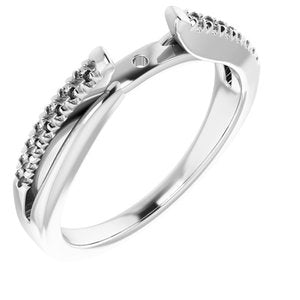 14K White Accented French-Set Cathedral Peg Shank - BN & CO JEWELRY