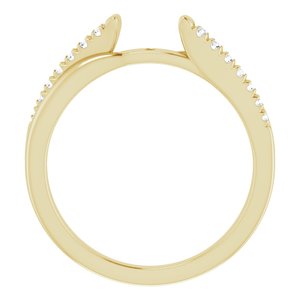 14K Yellow 1/6 CTW Natural Diamond French-Set Cathedral Peg Shank - BN & CO JEWELRY