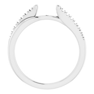 14K White Accented French-Set Cathedral Peg Shank - BN & CO JEWELRY