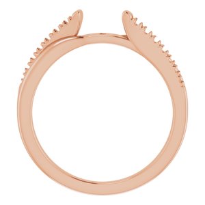 14K Rose Accented French-Set Cathedral Peg Shank - BN & CO JEWELRY