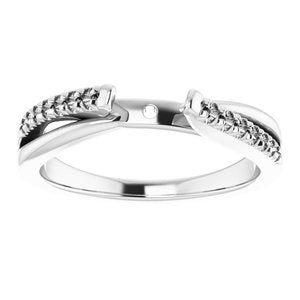 14K White Accented French-Set Cathedral Peg Shank - BN & CO JEWELRY