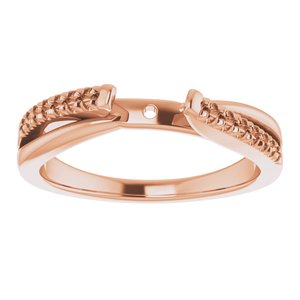 14K Rose Accented French-Set Cathedral Peg Shank - BN & CO JEWELRY