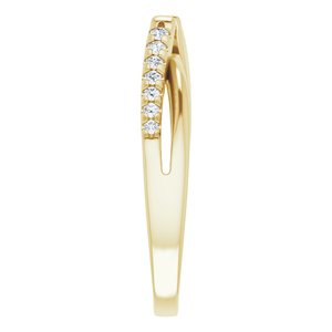14K Yellow 1/6 CTW Natural Diamond French-Set Cathedral Peg Shank - BN & CO JEWELRY