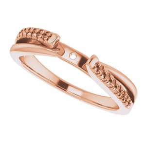 14K Rose Accented French-Set Cathedral Peg Shank - BN & CO JEWELRY