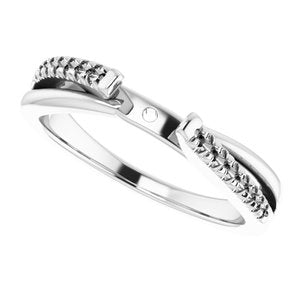 14K White Accented French-Set Cathedral Peg Shank - BN & CO JEWELRY