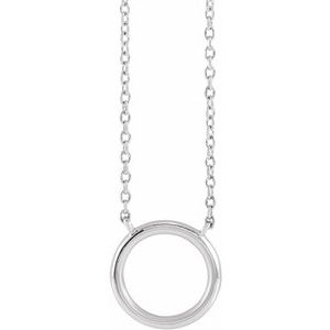 Sterling Silver Circle 18" Necklace - BN & CO JEWELRY