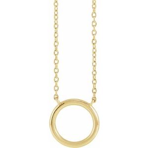 14K Yellow Circle 18" Necklace - BN & CO JEWELRY