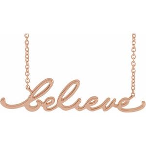 14K Rose Believe 18" Necklace - BN & CO JEWELRY