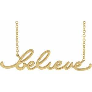 14K Yellow Believe 18" Necklace - BN & CO JEWELRY