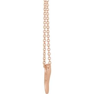 14K Rose Survivor Ribbon 16-18" Necklace - BN & CO JEWELRY