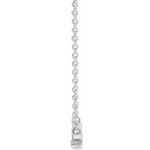 14K White Mrs 18" Necklace - BN & CO JEWELRY