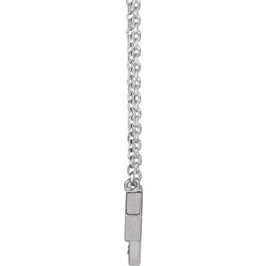 14K White .04 CTW Natural Diamond Honeycomb 18" Necklace - BN & CO JEWELRY
