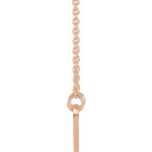 14K Rose Father, Daughter, Son, & Mother Stick Figure Family 18" Necklace - BN & CO JEWELRY