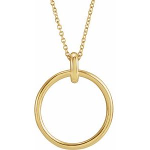 14K Yellow Circle 16-18" Necklace - BN & CO JEWELRY