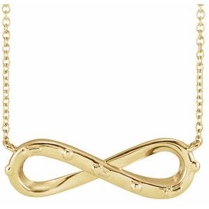 14K Yellow Infinity Rosary 18" Necklace - BN & CO JEWELRY