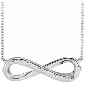 Sterling Silver Infinity Rosary 18" Necklace - BN & CO JEWELRY