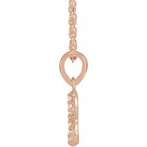 14K Rose .03 CTW Natural Diamond Petite Infinity 16-18" Necklace - BN & CO JEWELRY