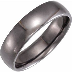 Tantalum 6 mm Dome Comfort-Fit Band Size 7 - BN & CO JEWELRY