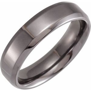 Tantalum 6 mm Beveled-Edge Comfort-Fit Band Size 7 - BN & CO JEWELRY