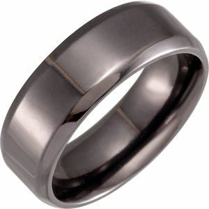 Tantalum 8 mm Beveled-Edge Comfort-Fit Band Size 9.5 - BN & CO JEWELRY