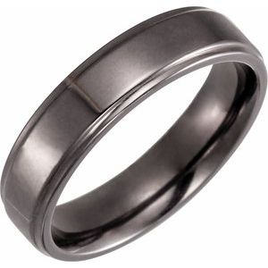Tantalum 6 mm Flat Step-Edge Comfort-Fit Band Size 12 - BN & CO JEWELRY