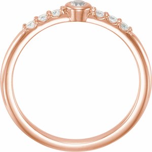 14K Rose Natural Moonstone & 1/6 CTW Natural Diamond Stackable Ring - BN & CO JEWELRY