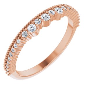 14K Rose 1/5 CTW Natural Diamond Anniversary Band - BN & CO JEWELRY
