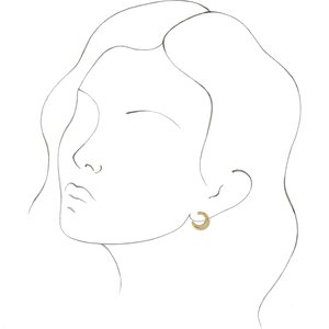 Sterling Silver Front Facing Hoop Earrings - BN & CO JEWELRY