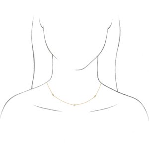14K Rose 1/4 CTW Natural Diamond 5-Station 20" Necklace - BN & CO JEWELRY