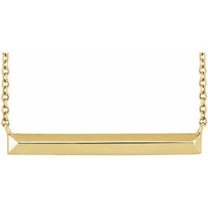 14K Yellow Geometric Bar 18" Necklace - BN & CO JEWELRY