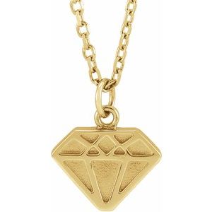 14K Yellow Tiny Diamond 16-18" Necklace - BN & CO JEWELRY